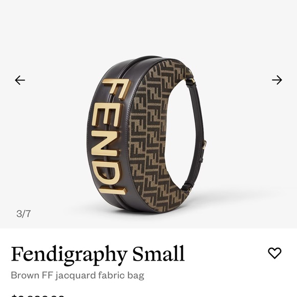 💯 Authentic Fendi Fendigraphy Small Shoulder Bag - Picture 13 of 15